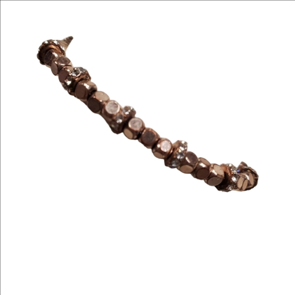 Aldo Rose Gold Bracelet Beaded Rhinestone Adjustable